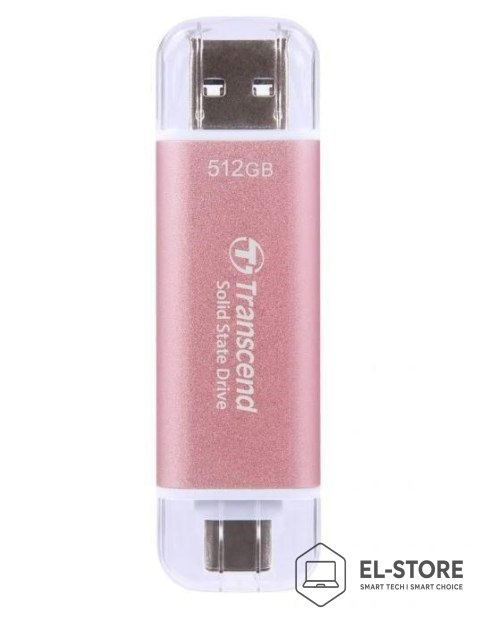 Transcend Transcend ESD310 512 GB USB Type-A na USB Type-C 3.2 Gen 2 (3.1 Gen 2) Różowy