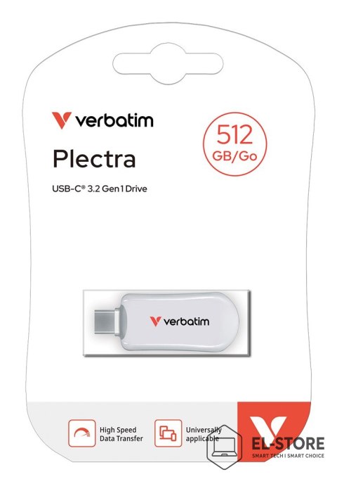 Verbatim Pamięć flash USB-C STICK 512 GB Verbatim Plectra Biała