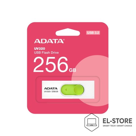 ADATA ADATA UV320 pamięć USB 256 GB USB Typu-A 3.2 Gen 1 (3.1 Gen 1) Zielony, Biały
