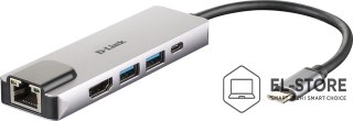 D-Link Adapter D-Link DUB-M520 - Przewodowy - Thunderbolt 3 - 60 W - 10,100,1000 Mbit/s - IEEE 802.3 - IEEE 802.3ab - IEEE 802.3az - IE