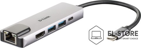 D-Link Adapter D-Link DUB-M520 - Przewodowy - Thunderbolt 3 - 60 W - 10,100,1000 Mbit/s - IEEE 802.3 - IEEE 802.3ab - IEEE 802.3az - IE