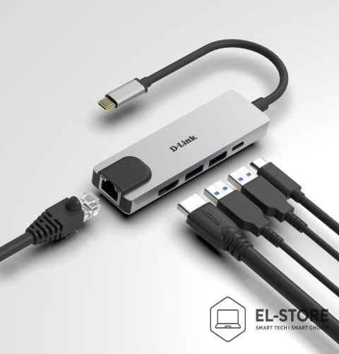D-Link Adapter D-Link DUB-M520 - Przewodowy - Thunderbolt 3 - 60 W - 10,100,1000 Mbit/s - IEEE 802.3 - IEEE 802.3ab - IEEE 802.3az - IE
