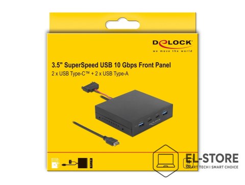 DELOCK DELOCK Panel Przedni 3.5 USB 3.2 Gen 2 z 2 x USB-C + 2 x USB-A