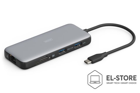 DIGITUS Digitus Stacja dokująca USB-C, 8-portowa
