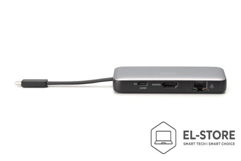 DIGITUS Stacja dokująca podróżna USB Typ C 7-portów HDMI 4K/60Hz PD 3.0