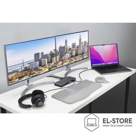 Kensington Kensington SD5760T - Stacja dokująca - USB-C / USB4 / Thunderbolt 3 / Thunderbolt 4 - 2 x HDMI, Thunderbolt - GigE