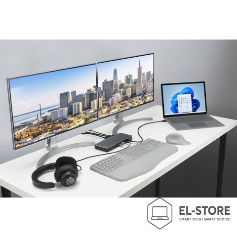 Kensington Kensington SD5760T - Stacja dokująca - USB-C / USB4 / Thunderbolt 3 / Thunderbolt 4 - 2 x HDMI, Thunderbolt - GigE