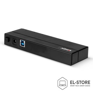 LINDY Lindy 43228 huby i koncentratory USB 3.2 Gen 1 (3.1 Gen 1) Type-A 5000 Mbit/s Czarny