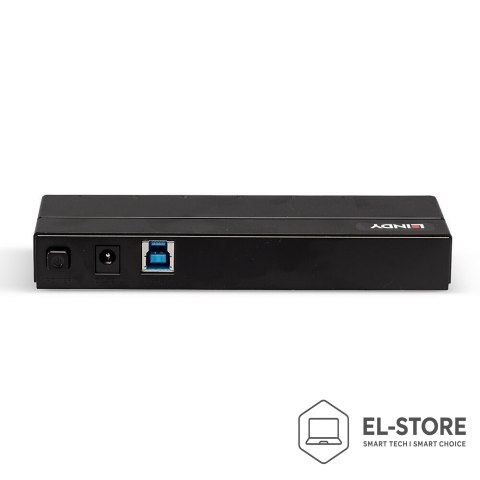 LINDY Lindy 43228 huby i koncentratory USB 3.2 Gen 1 (3.1 Gen 1) Type-A 5000 Mbit/s Czarny