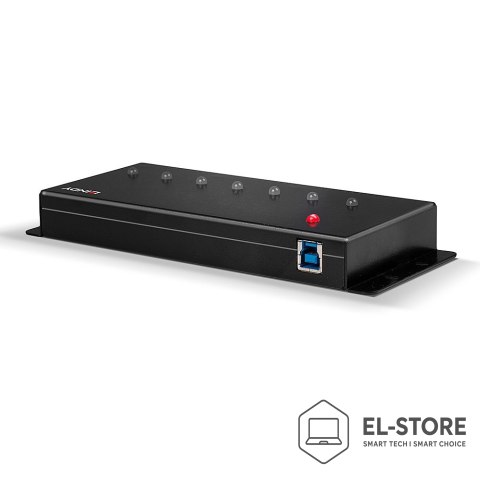 LINDY Lindy 7-portowy przemysłowy hub USB3.0 - Hub - 7 x SuperSpeed USB3.0 - Biurko