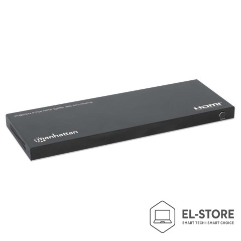 Manhattan MANHATTAN 4K60Hz 8-portowy rozdzielacz HDMI ze skalowaniem w dół