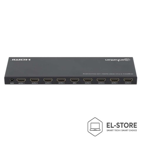 Manhattan MANHATTAN 4K60Hz 8-portowy rozdzielacz HDMI ze skalowaniem w dół
