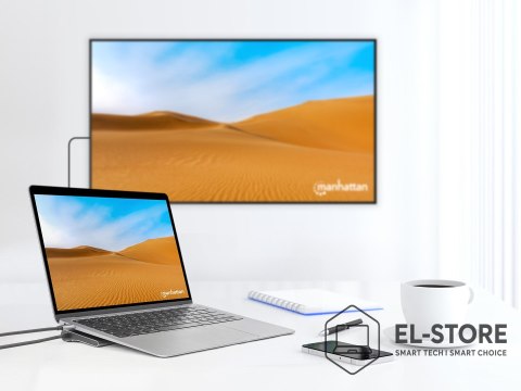 Manhattan MANHATTAN Stacja dokująca 12-w-1 4K 1xHDMI 2xDP 3xUSB-A