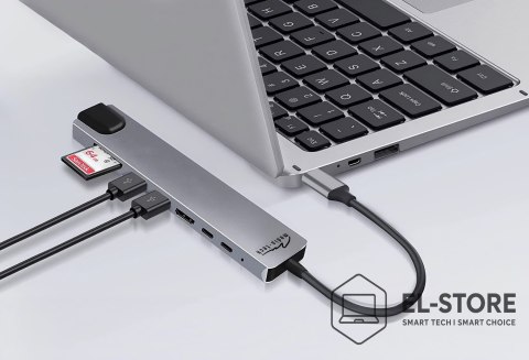 Media tech MEDIA-TECH HUB USB 8 IN 1 GIGA LAN HUB MT5046