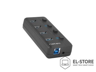 NATEC Hub NATEC Mantis 2 NHU-1557 (4x USB 3.0; kolor czarny)