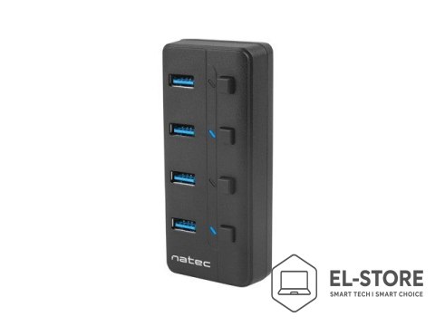 NATEC Hub NATEC Mantis 2 NHU-1557 (4x USB 3.0; kolor czarny)
