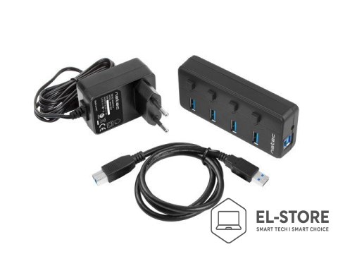 NATEC Hub NATEC Mantis 2 NHU-1557 (4x USB 3.0; kolor czarny)