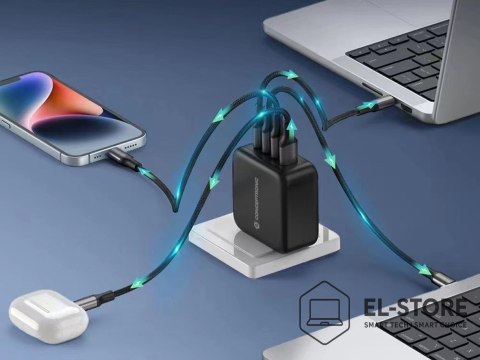 No name CONCEPTRONIC Ładowarka 4Port GaN 3xUSB-C/1xA 100WPD3.0/PPS sw