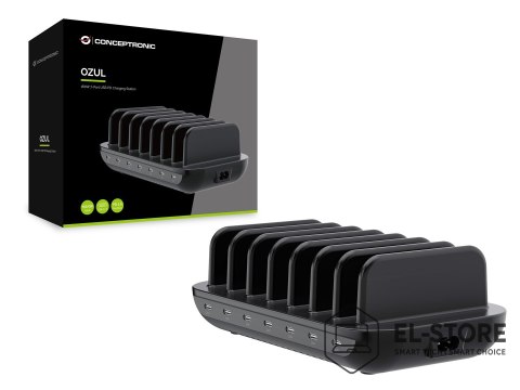 No name CONCEPTRONIC Ładowarka 7Port 7xUSB-C Multi 160WPD3.0 bk