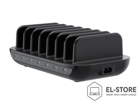 No name CONCEPTRONIC Ładowarka 7Port 7xUSB-C Multi 160WPD3.0 bk