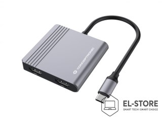No name Conceptronic DONN13G stacja dokująca Przewodowa USB 3.2 Gen 1 (3.1 Gen 1) Type-C Szary