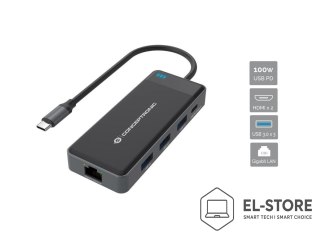 No name Conceptronic DONN14G stacja dokująca Przewodowa USB 3.2 Gen 1 (3.1 Gen 1) Type-C Szary