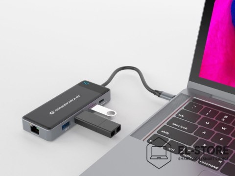 No name Conceptronic DONN14G stacja dokująca Przewodowa USB 3.2 Gen 1 (3.1 Gen 1) Type-C Szary