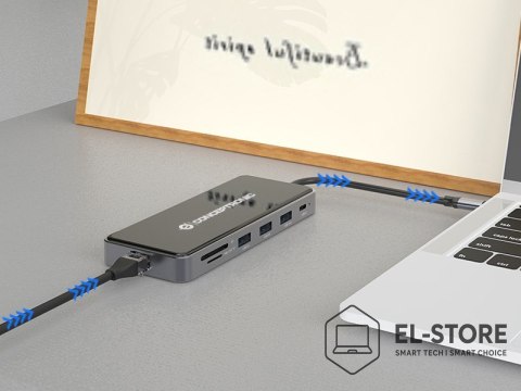No name Conceptronic DONN14G stacja dokująca Przewodowa USB 3.2 Gen 1 (3.1 Gen 1) Type-C Szary
