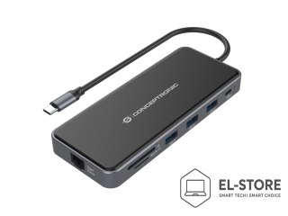 No name Conceptronic DONN15G - Stacja dokująca - USB-C 3.2 Gen 1 - VGA, 2 x HDMI - GigE