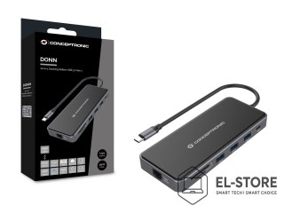 No name Conceptronic DONN15G - Stacja dokująca - USB-C 3.2 Gen 1 - VGA, 2 x HDMI - GigE