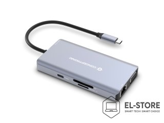 No name Conceptronic DONN20G stacja dokująca Przewodowa USB 3.2 Gen 1 (3.1 Gen 1) Type-C Szary