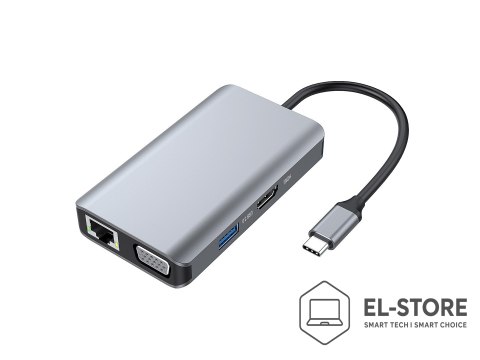 No name Conceptronic DONN21G stacja dokująca Przewodowa USB 3.2 Gen 1 (3.1 Gen 1) Type-C Szary