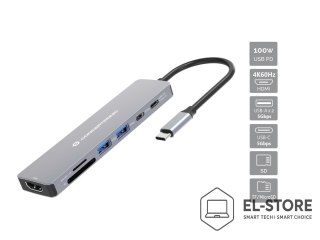 No name Conceptronic DONN28G Przewodowa USB 3.2 Gen 1 (3.1 Gen 1) Type-C Szary
