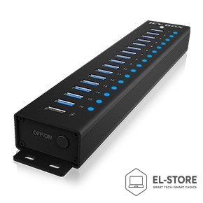 No name ICY BOX Hub 17-Portowy z USB 3.2 Gen