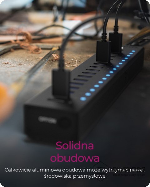 No name ICY BOX Hub 17-Portowy z USB 3.2 Gen