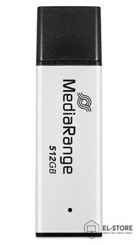 No name MediaRange MR1904 pamięć USB 512 GB USB Typu-A 3.2 Gen 1 (3.1 Gen 1) Czarny, Srebrny