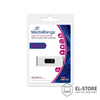 No name MediaRange MR919 pamięć USB 256 GB USB Typu-A 3.2 Gen 1 (3.1 Gen 1) Czarny, Srebrny