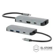 No name Mobilis 001382 stacja dokująca Przewodowa USB 3.2 Gen 1 (3.1 Gen 1) Type-C Czarny, Szary