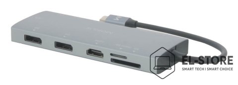 No name Mobilis 020028 stacja dokująca Przewodowa USB 3.2 Gen 1 (3.1 Gen 1) Type-C Szary