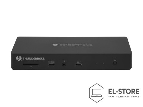 No name Stacja dokująca CONCEPTRONIC 13-1 USB-C->HDMI/2xUSB-A/2xUSB-C/+ 96W bk