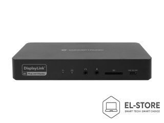No name Stacja dokująca Conceptronic 17-1 USB-C->HDMI DP 4K/60Hz GbE USB-C bk