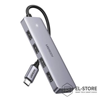 UGREEN Ugreen Hub Adapter 4w1 USB C do 4x USB 3.0+USB C (szary)