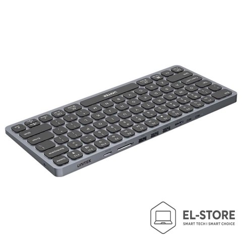 UNITEK UNITEK D1092A klawiatura USB Amerykański międzynarodowy Szary