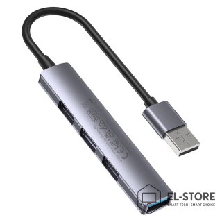 UNITEK UNITEK HUB USB-A 1XUSB-A 5 GBPS, 3XUSB-A 2.0 ALU