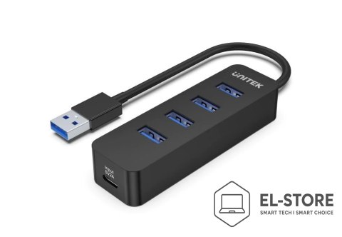 UNITEK UNITEK HUB USB-A 4X USB-A 3.1, AKTYWNY,10W, H1117A