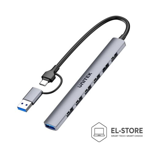 UNITEK UNITEK HUB USB-A/C 7W1 USB-A 5 GBPS