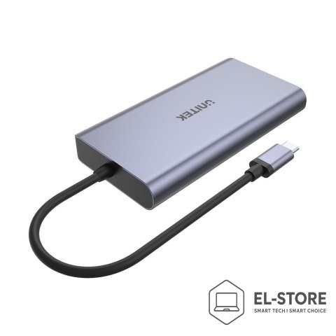 UNITEK UNITEK HUB USB-C 2X USB 3.1, HDMI, DP, RJ45, SD