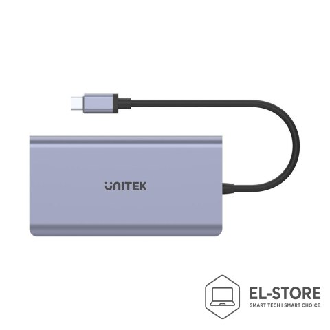 UNITEK UNITEK HUB USB-C 2X USB 3.1, HDMI, DP, RJ45, SD