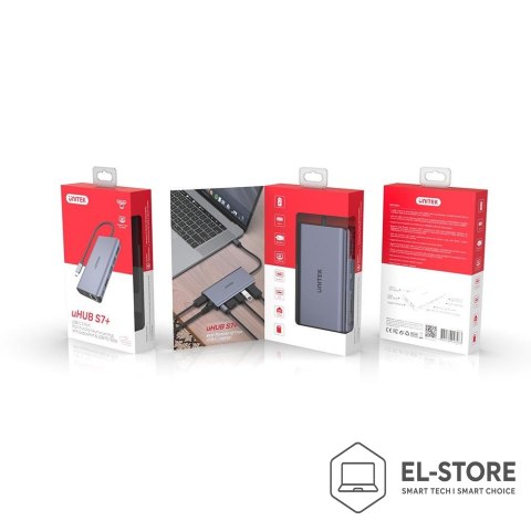 UNITEK UNITEK HUB USB-C 2X USB 3.1, HDMI, DP, RJ45, SD