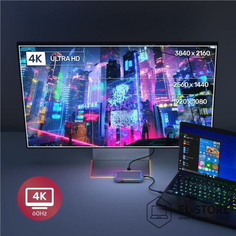 UNITEK UNITEK HUB USB-C, HDMI 2.0, RJ45, 3,5MM, PD 100W